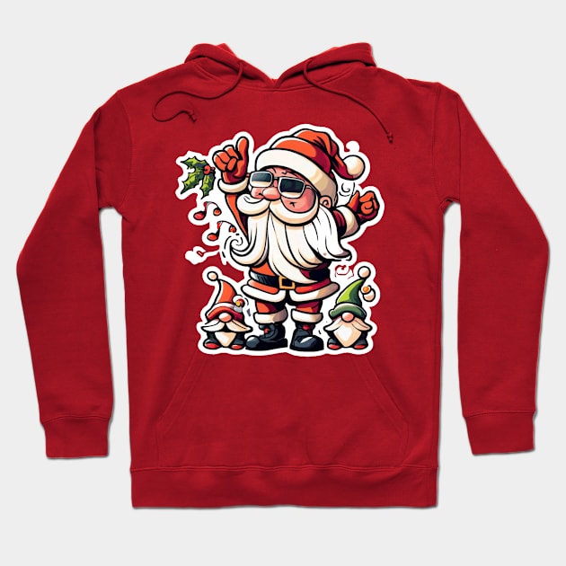 Santa & Gnomes Hoodie by Etopix